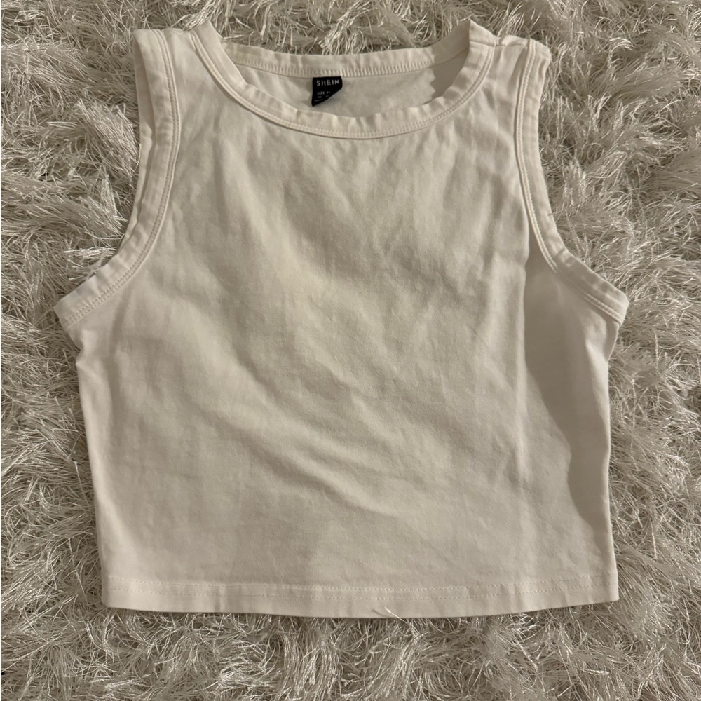 white tank top